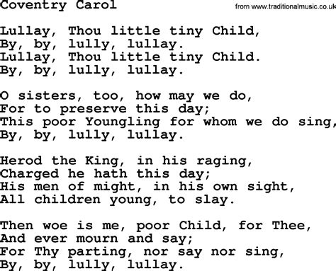 coventry carol lyrics